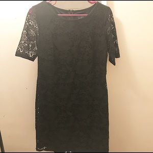 black lace dress